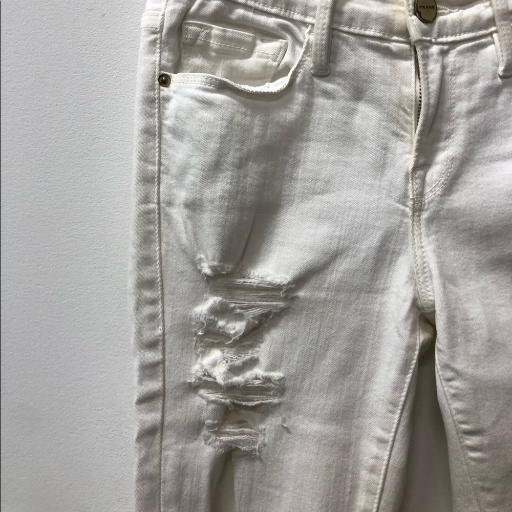 Frame White Ripped Jeans - Picture 3 of 3
